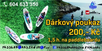 Paddleboardy - DÁRKOVÉ POUKAZY